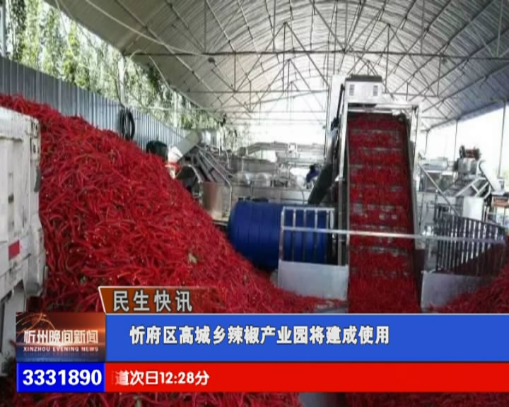 忻府区高城乡辣椒产业园将建成使用​